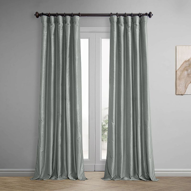 EFF Blackout Vintage Textured Faux Dupioni Window Curtain