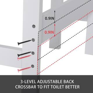 VEIKOUS 22.4 in. W x 67 in. H x 7.4 in. D White Bathroom Over-the-Toilet Storage Cabinet Organizer with Doors and Shelves HP0904-06WH