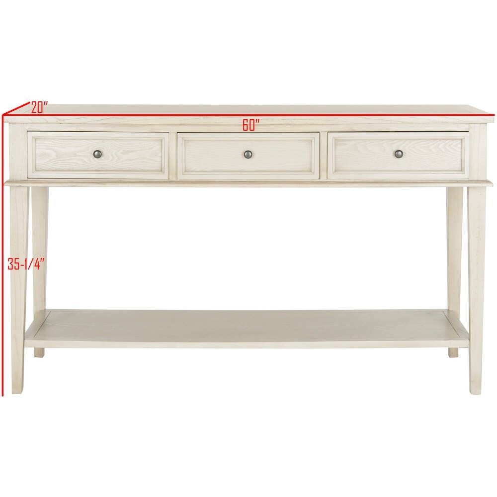 SAFAVIEH Manelin White Washed Console   60\