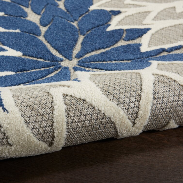 Rosario Navy/Ivory/Taupe Indoor/Outdoor Rug