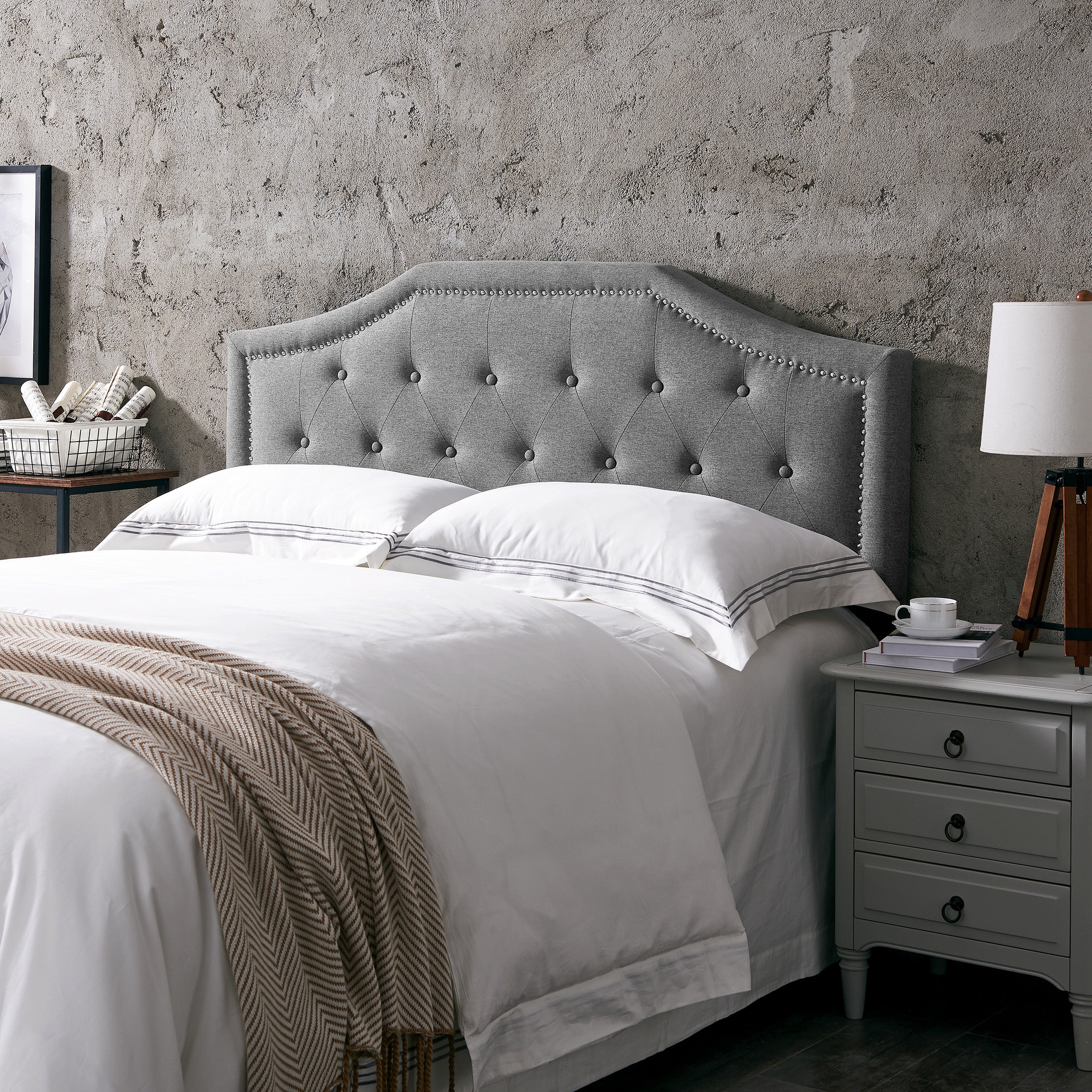 Olivia Contemporary Upholstered Queen/Full Headboard