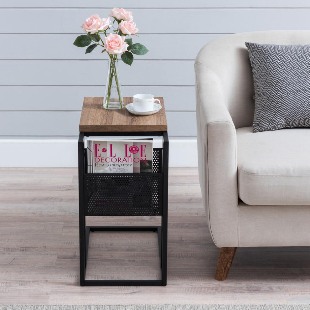 Clyde 20  x27 x27Wide Rectangular Side Table in Blackened Bronze   Contemporary   Accent Chests And Cabinets   by BisonOffice  Houzz