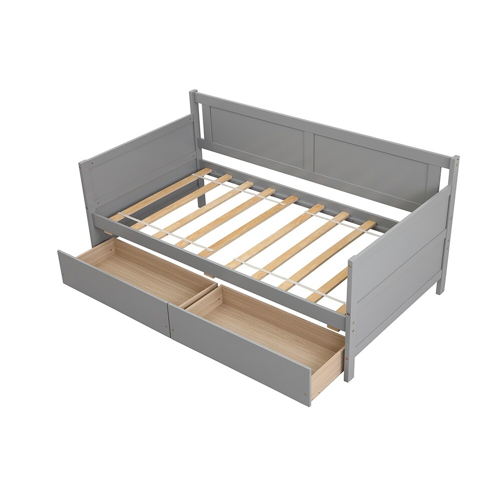 Twin Size Sofa Bed Daybed with 2 Storage Drawers