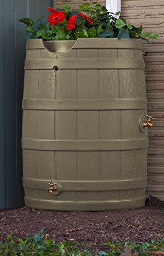 Good Ideas Rain Wizard 65 Gallon Rain Barrel - Khaki