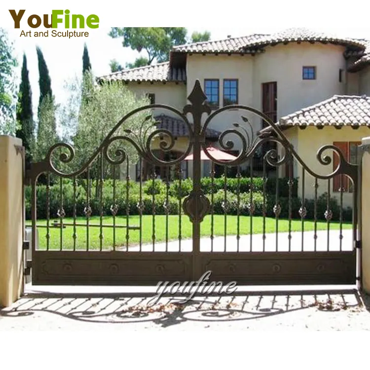 Luxury classic gate wrought iron door design for villa