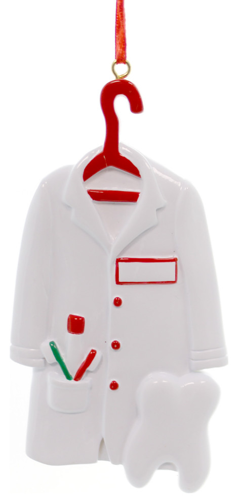 Personalized Ornament DENTIST COAT ORNAMENT  DDS Tooth Doctor 49   Christmas Ornaments   by Story Book Kids Inc  Houzz