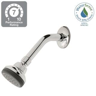 Glacier Bay 1-Spray 1.4 in. Single Wall Mount Fixed Shower Head in Chrome 8475100HC