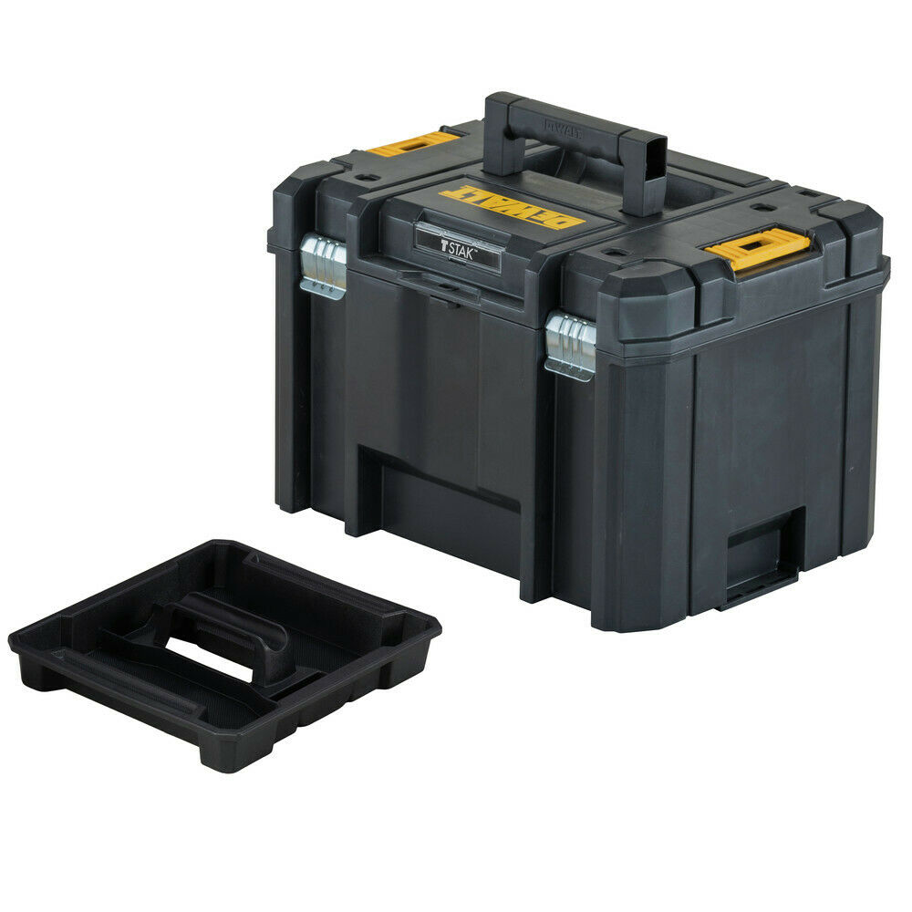 DEWALT DWST17806 TSTAK VI Deep Storage Box With Flat Top， Black