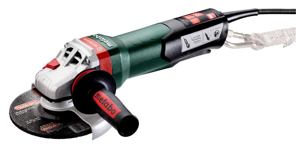 Metabo 6 Angle Grinder 10000 RPM 12.0 Amps with  Non Locking Paddle Brake Tether Point