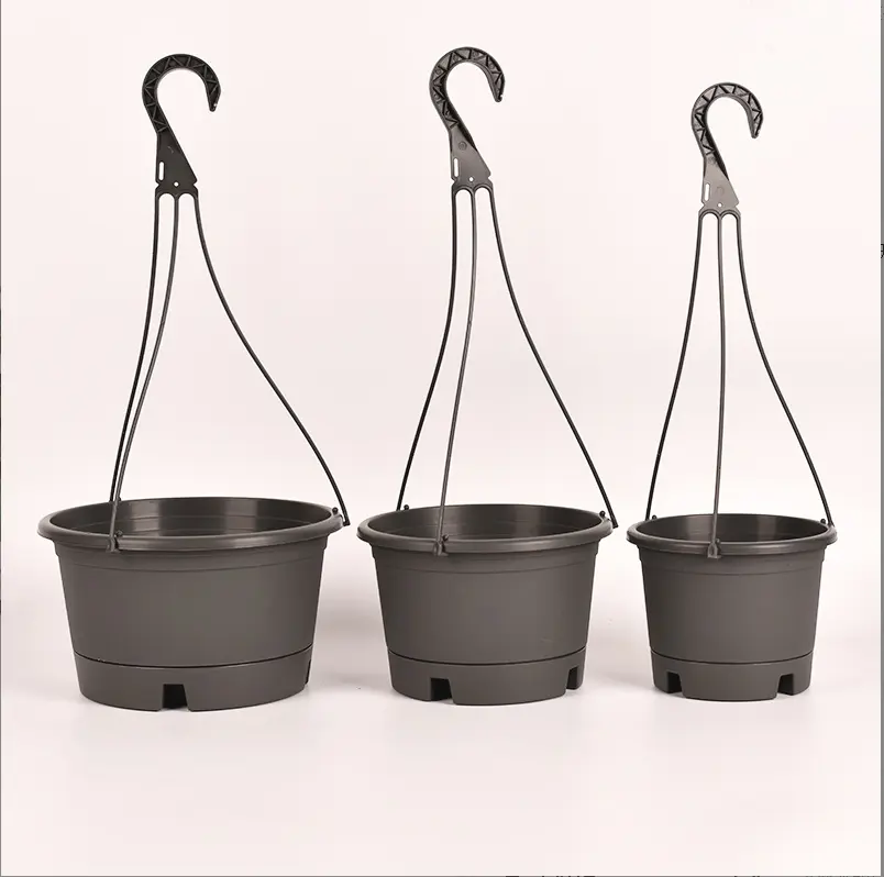 Garden Supplies Hanging Flower Pots Plastic Flower Pots Hanger Plant Gardening Planter Pots