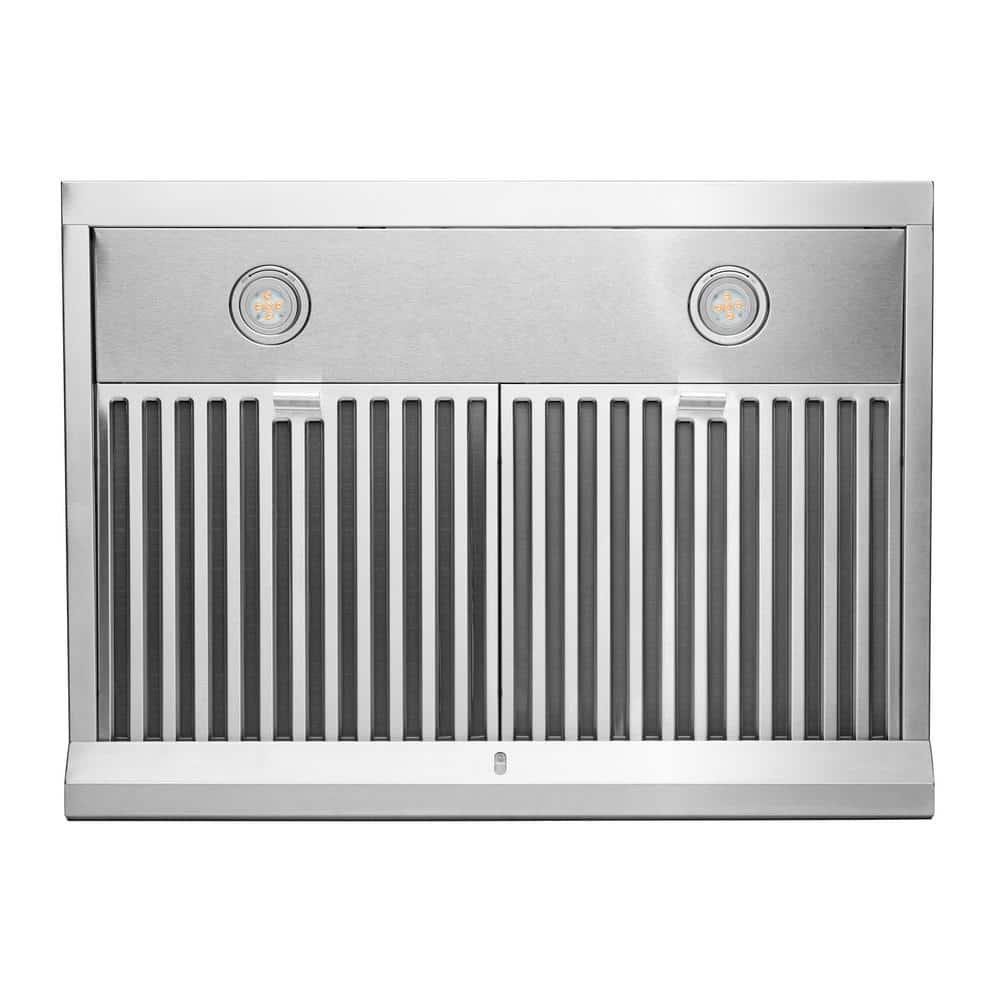 HAUSLANE 30 in Ducted Under Cabinet Range Hood with 3Way Venting Changeable LED Powerful Suction in Stainless Steel