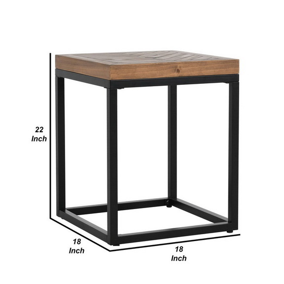 Benjara BM275616 Nat 22 Inch Solid Wood End Table ...