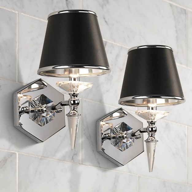 Fixture Crystal Black Paper Shade For Bedroom Bathroom Vanity