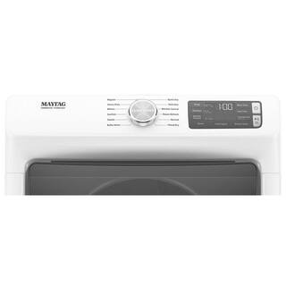 Maytag 7.3 cu. ft. 240-Volt White Stackable Electric Vented Dryer with Steam ENERGY STAR MED6630HW