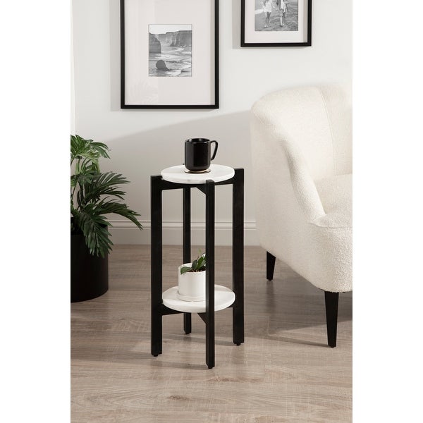 Kate and Laurel Moxley Round Wood Accent Table