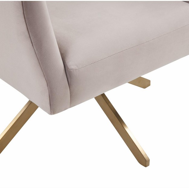 Quartz Swivel Accent Chair Pale Taupe gold Safavieh