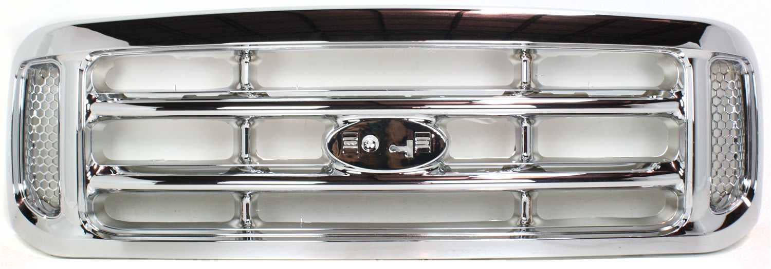 Grille Assembly Compatible With 1999-2004 Ford F-250 Super Duty F-350 Chrome Shell and Insert