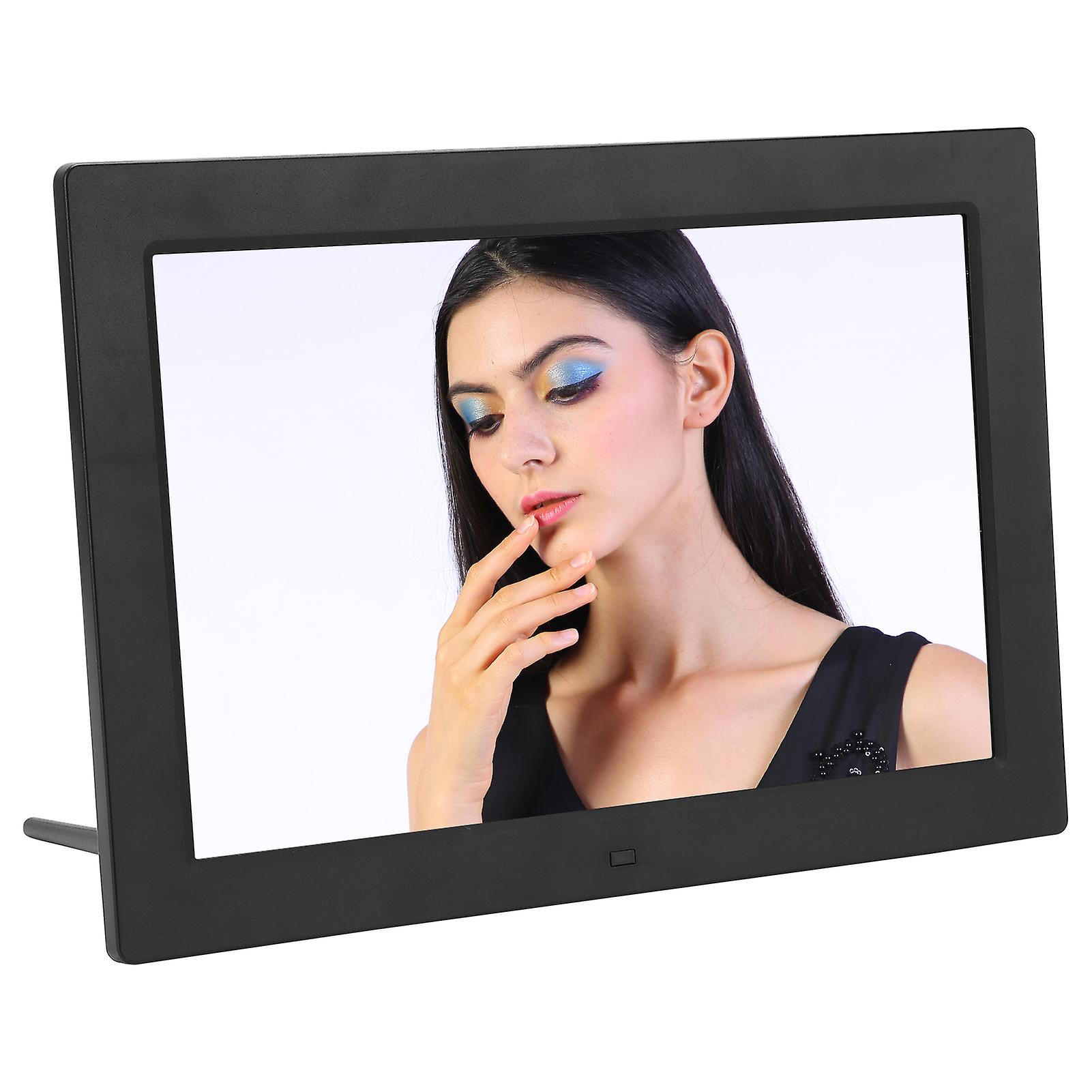 12in Hd Digital Photo Frame 1280x800 Resolution Support Mp3/mp4/image Playback 100v240vuk Plug