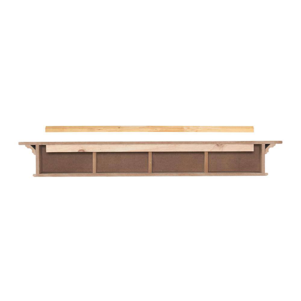 Pearl Mantels 6 ft. Crisp White Finish Cap-Shelf Mantel RPS72614D