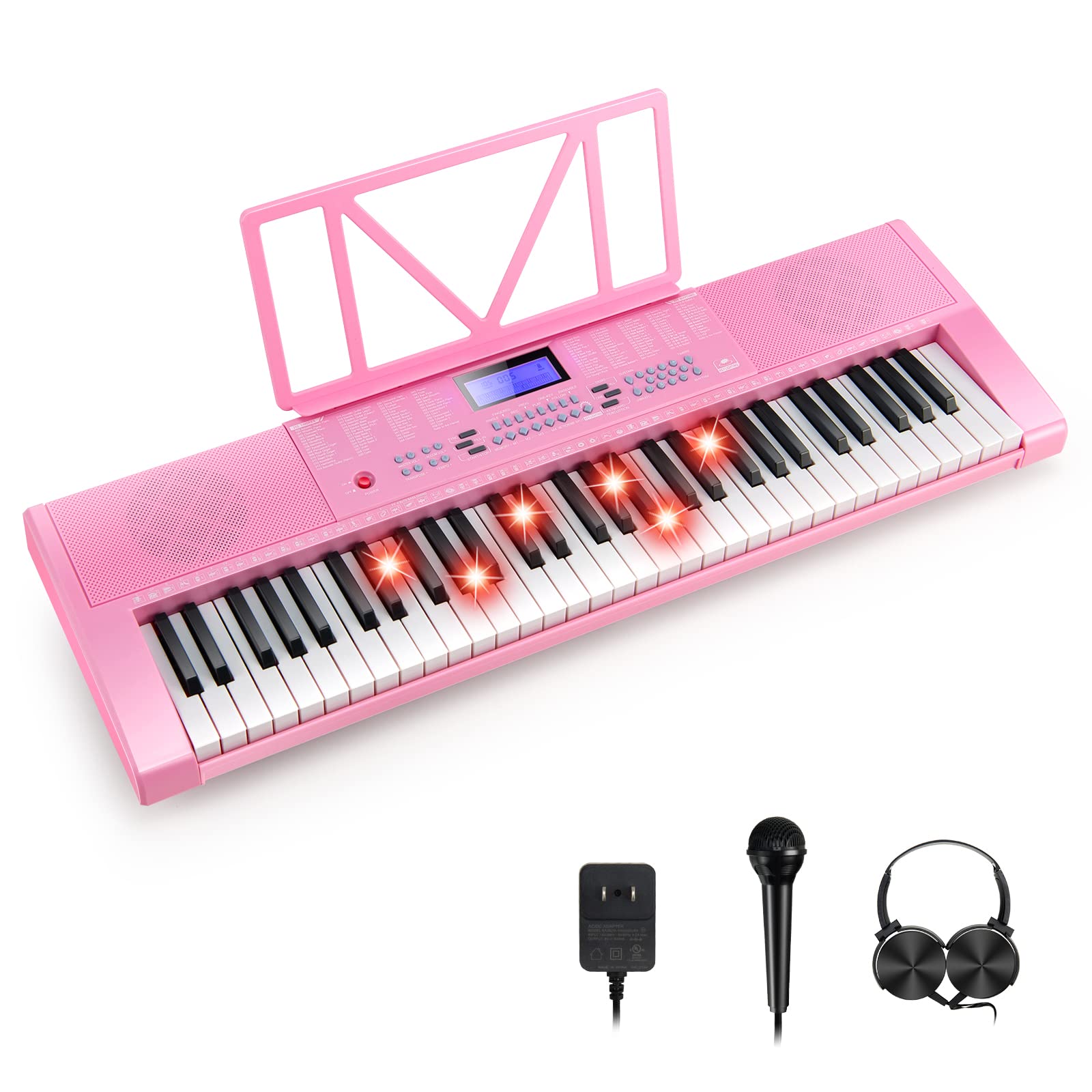 Costzon 61 Key Piano Keyboard, Portable Electronic Keyboard Piano, 3 Teaching Modes for Beginners Kids Adults