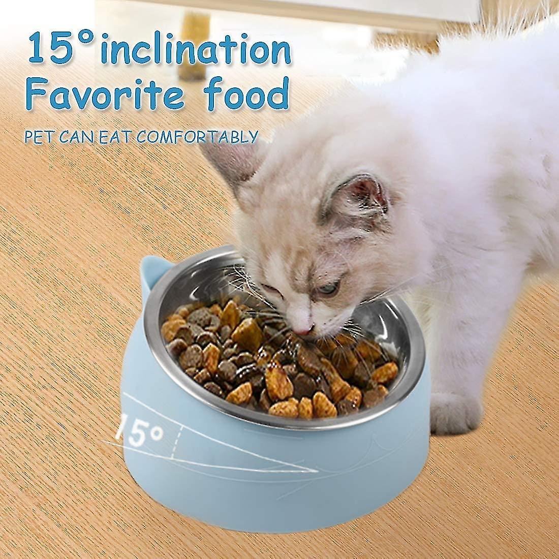 Cat Bowl， Inclined Cat Bowl， 15 Platform Inclined Cat Bowl， Small Dog Bowl， Non-slip Cat Dog Bowl， Raised And Inclined Cat Bowl， Cat Bowls， 200ml
