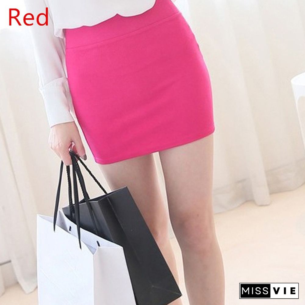 Women Sexy Pencil High Waist Mini Dress Short Skirt