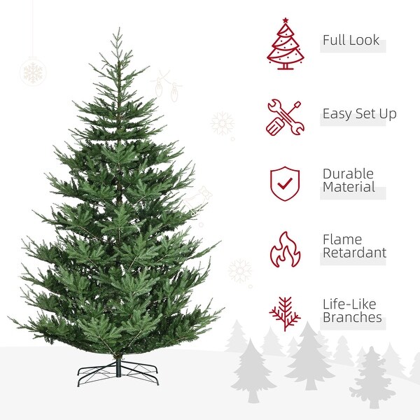 9 Foot Artificial Christmas Tree，Pine Hinged Xmas Tree