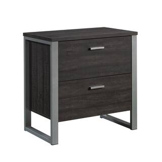 SAUDER Rock Glen Blade Walnut Lateral File Cabinet with Metal Frame 431614