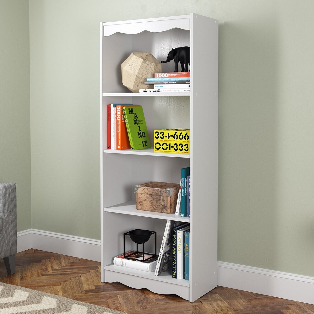 Harlow Tall White 60 inch Bookcase