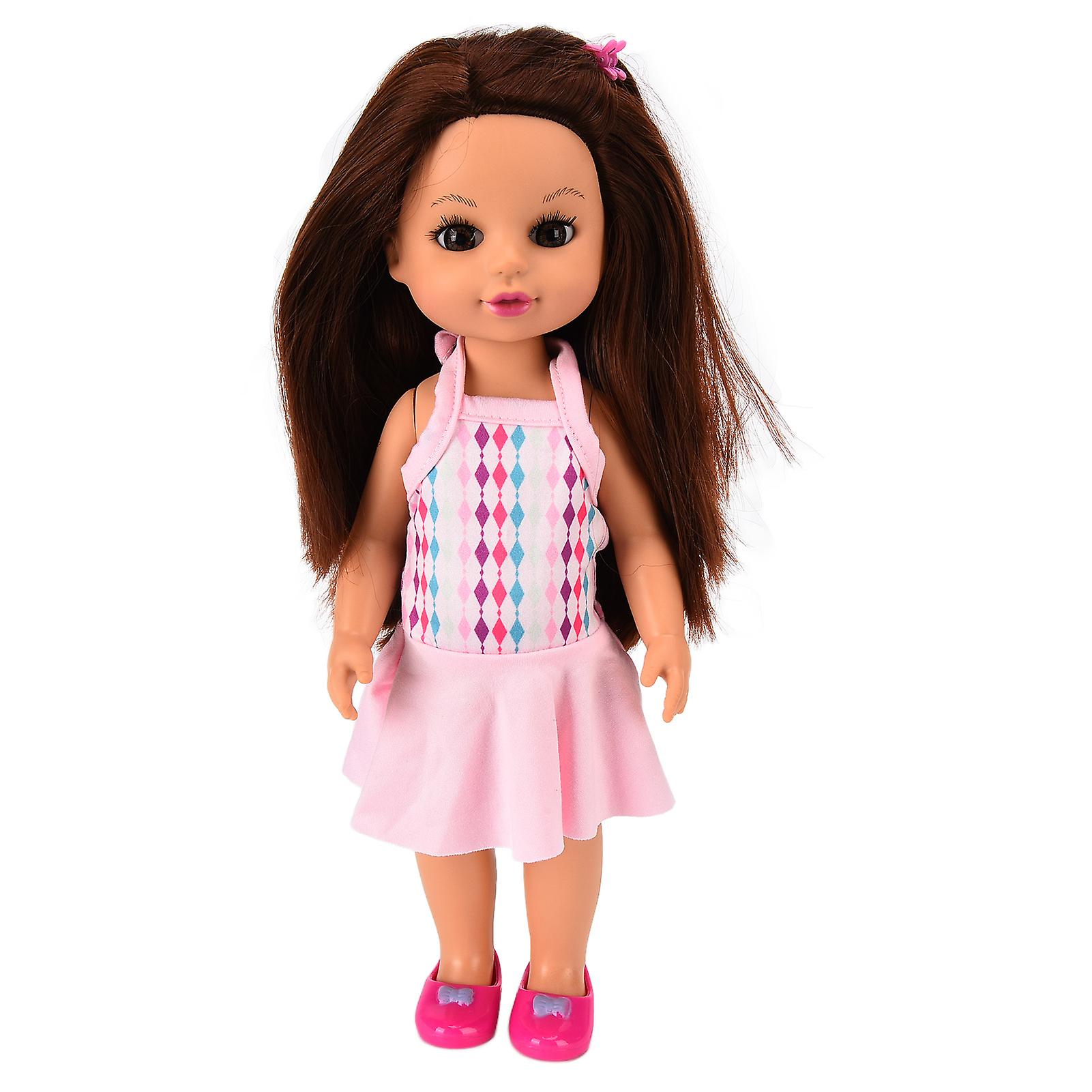 14in White Girl Doll Realistic Poseable Fashion Cute Vinyl Toys For Kids Party Gifts