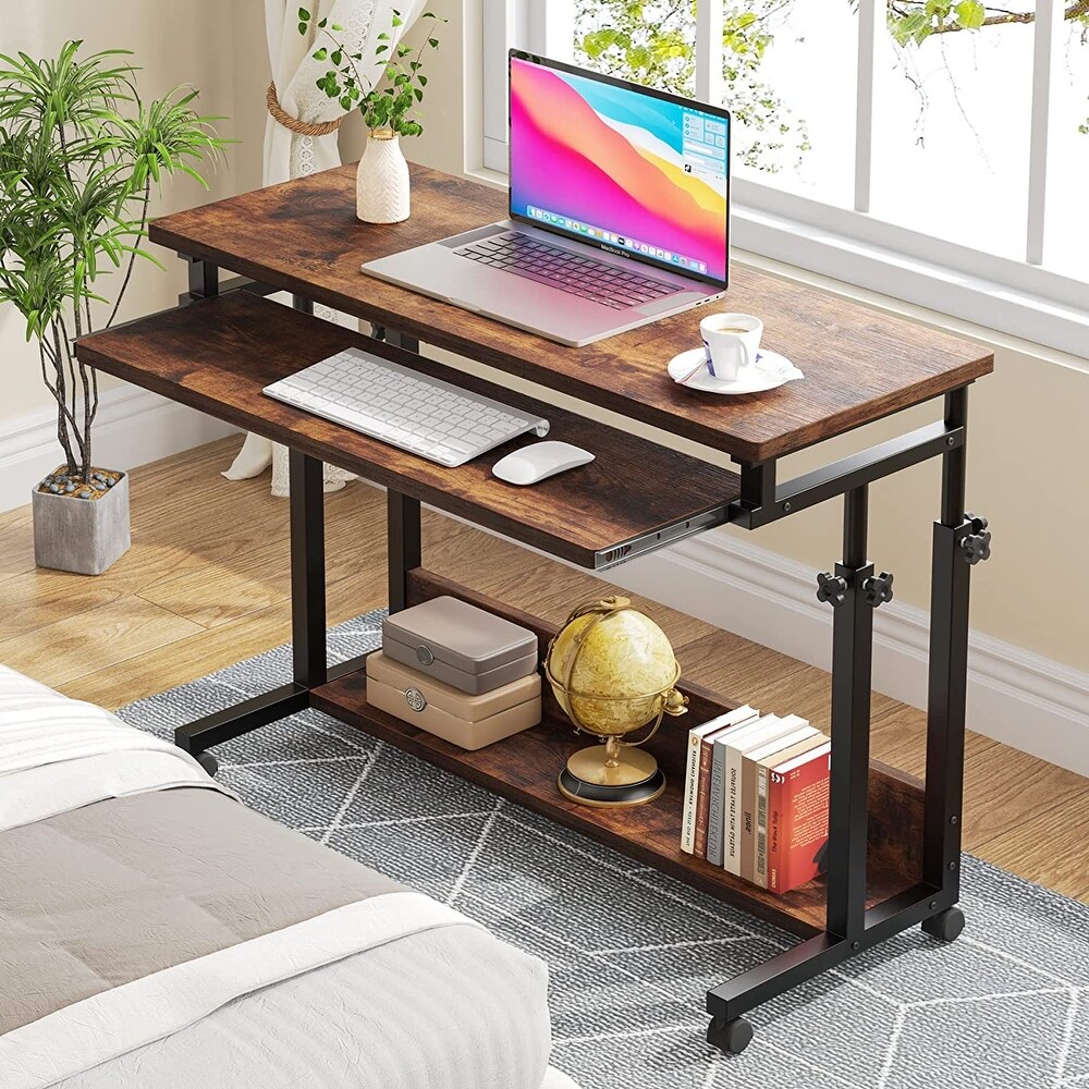 Portable Laptop Desk for Sofa and Bed  Height Adjustable Small Standing Table