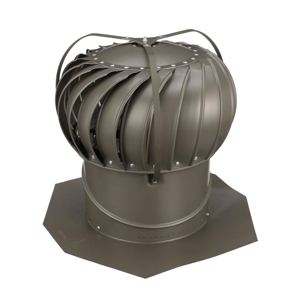 Air Vent 12 in. Weatherwood Aluminum Externally Braced Wind Roof Turbine TOB12SWW