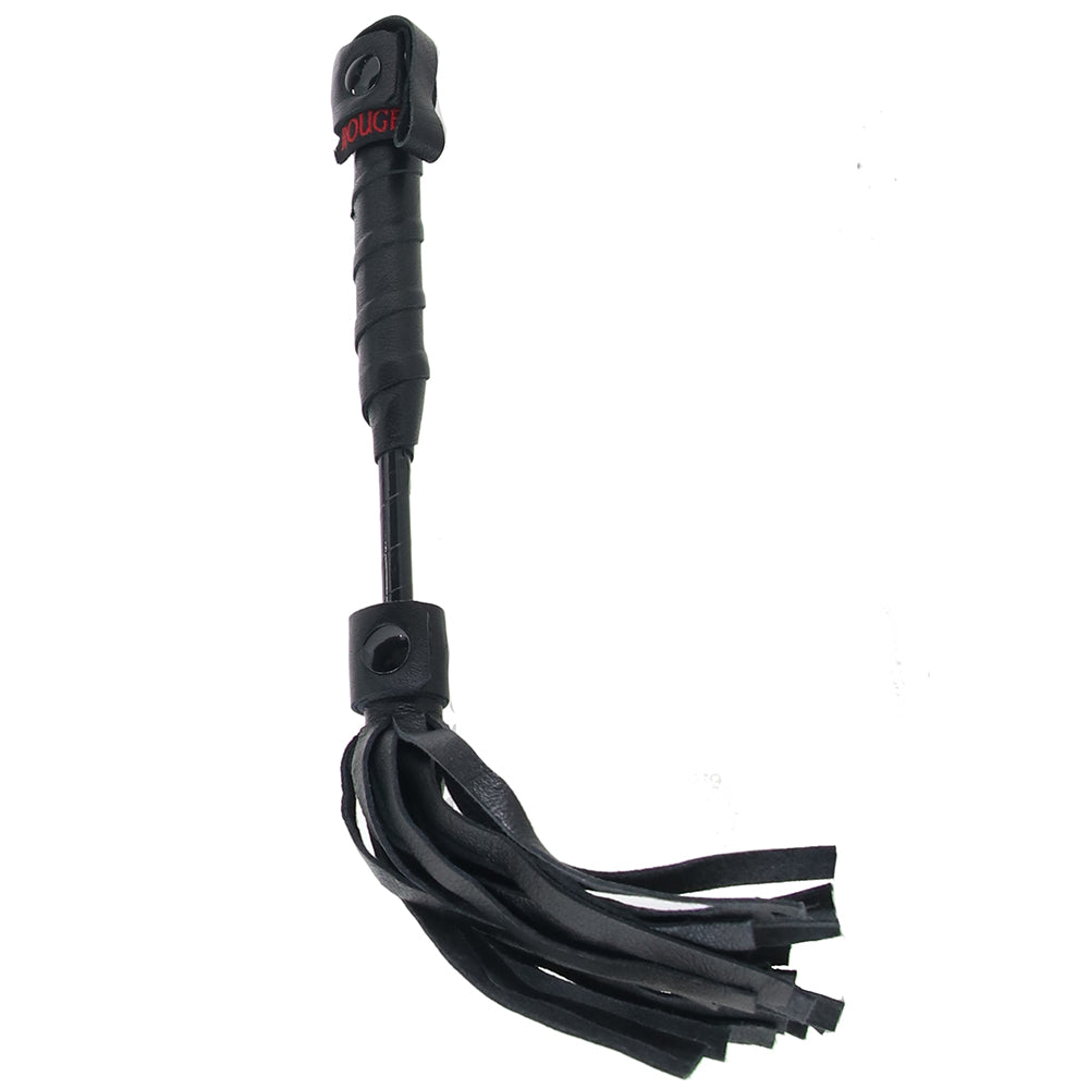 Leather Mini Flogger in Black