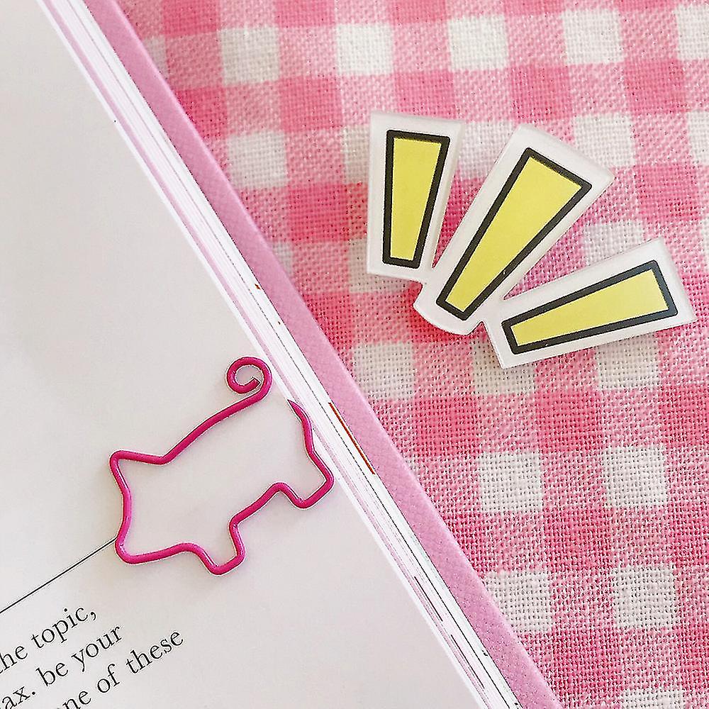 Pink Paper Clip Cute Animal Pig Shaped Bookmark