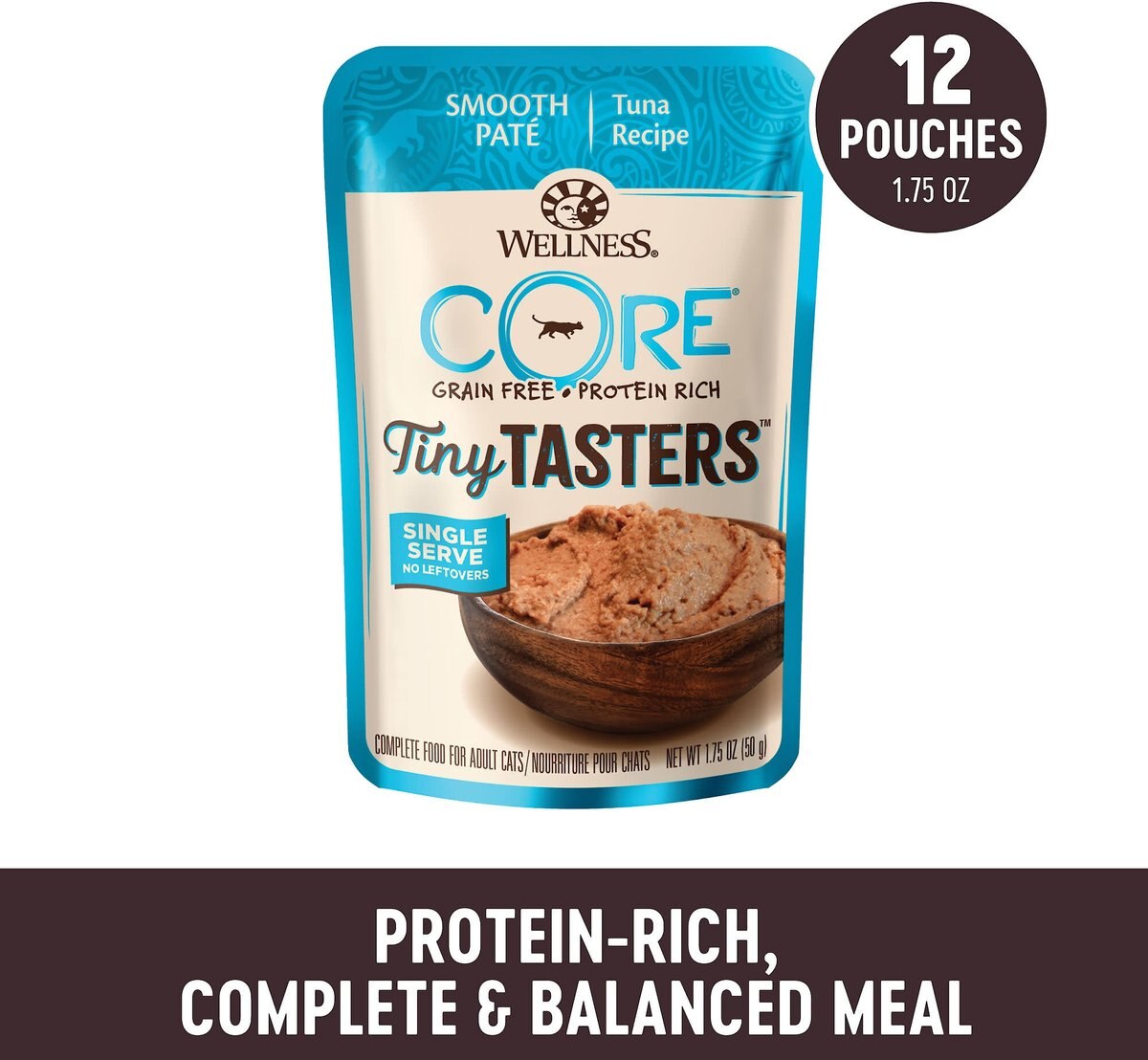 Wellness CORE Tiny Tasters Tuna Pate Grain-Free Cat Food Pouches