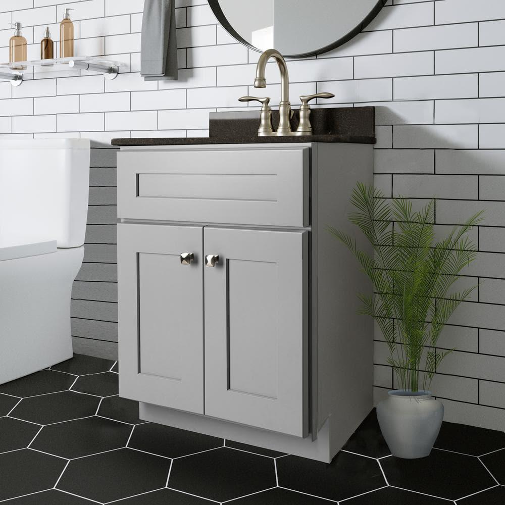 Design House Brookings Plywood 24 in W x 18 in D 2Door Shaker Style Bath Vanity Cabinet Only in Gray