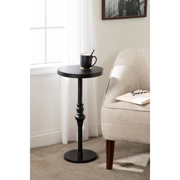 Kate and Laurel Stratton Rustic Pedestal Table - 12x12x26