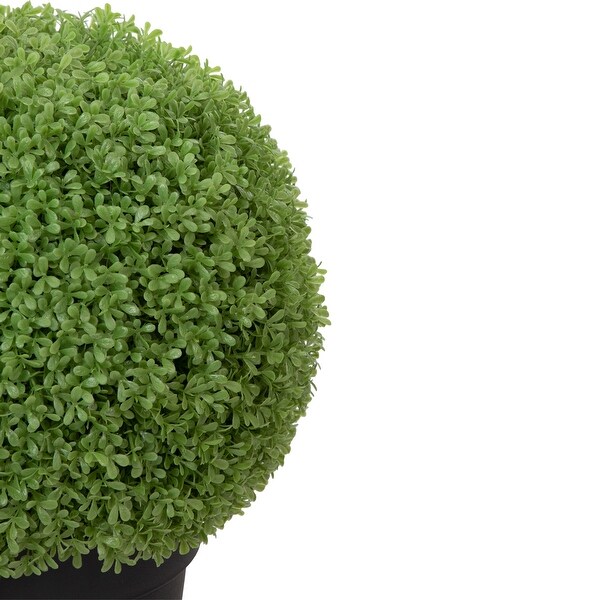 22 Artificial Boxwood Ball Topiary in Round Pot，Unlit