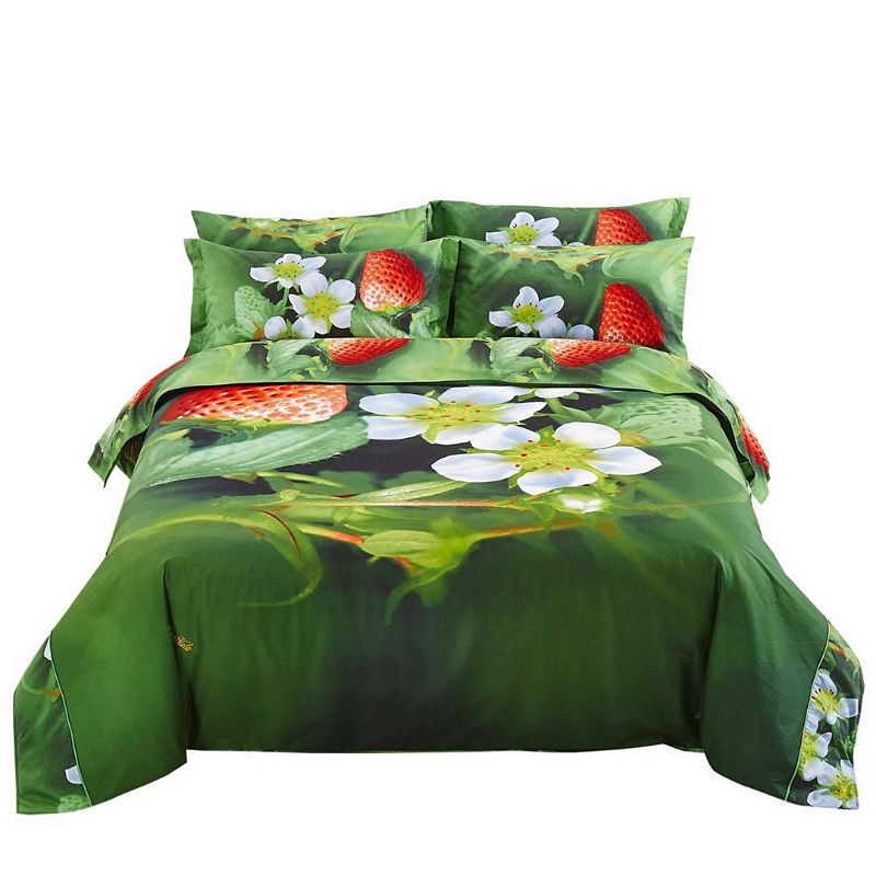 Dolce Mela Nature Duvet Cover Set- Strawberry