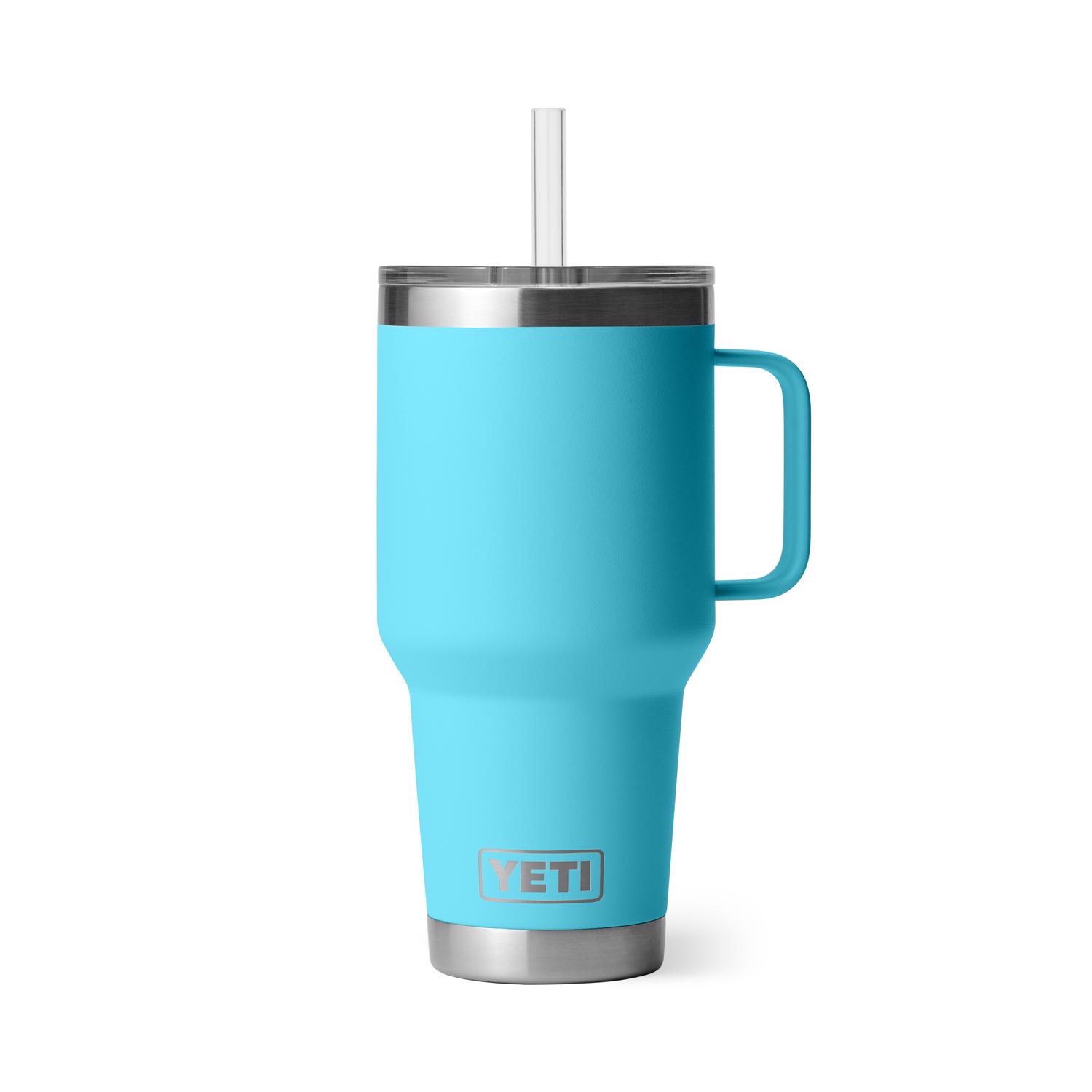 YETI Rambler 35 oz Reef Blue BPA Free Straw Mug