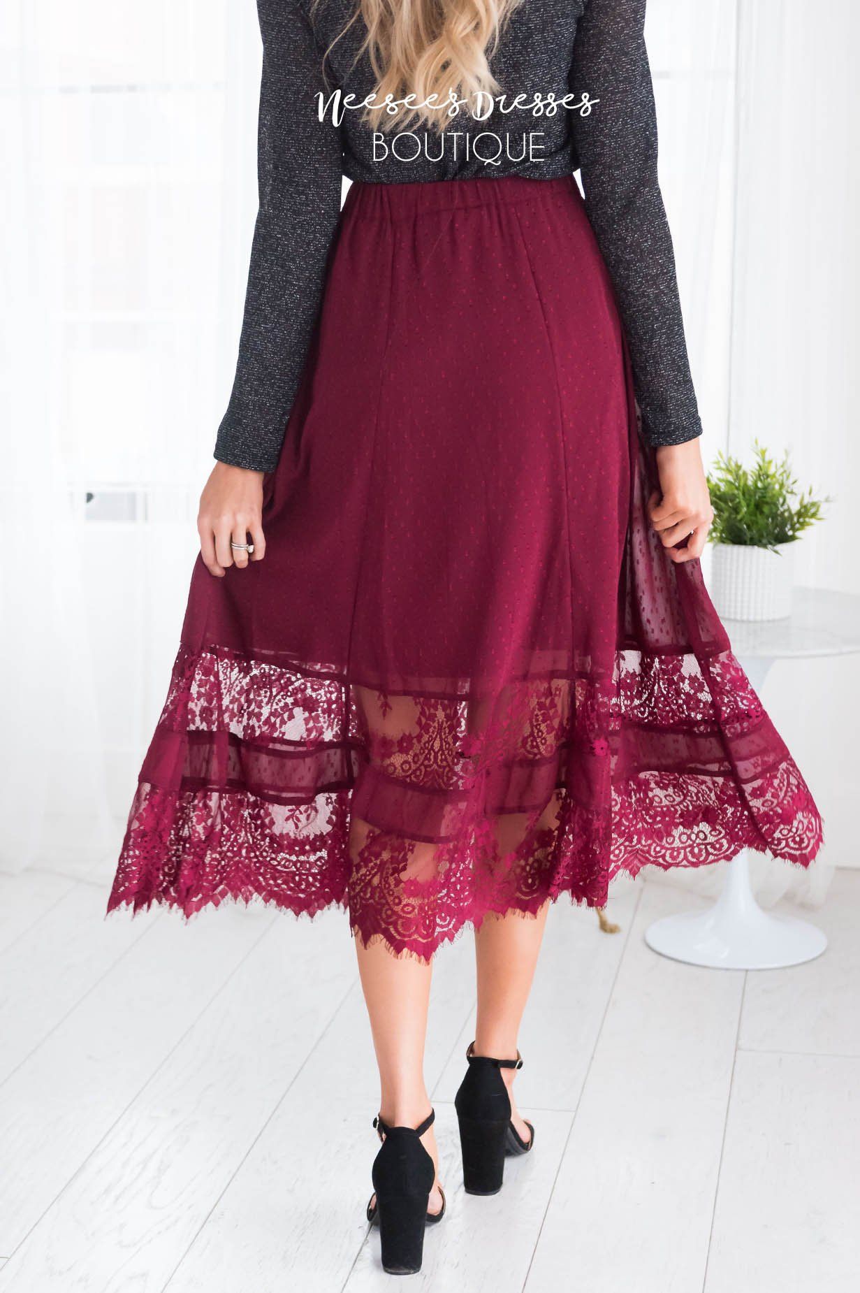 Sheer Joy Lace Skirt