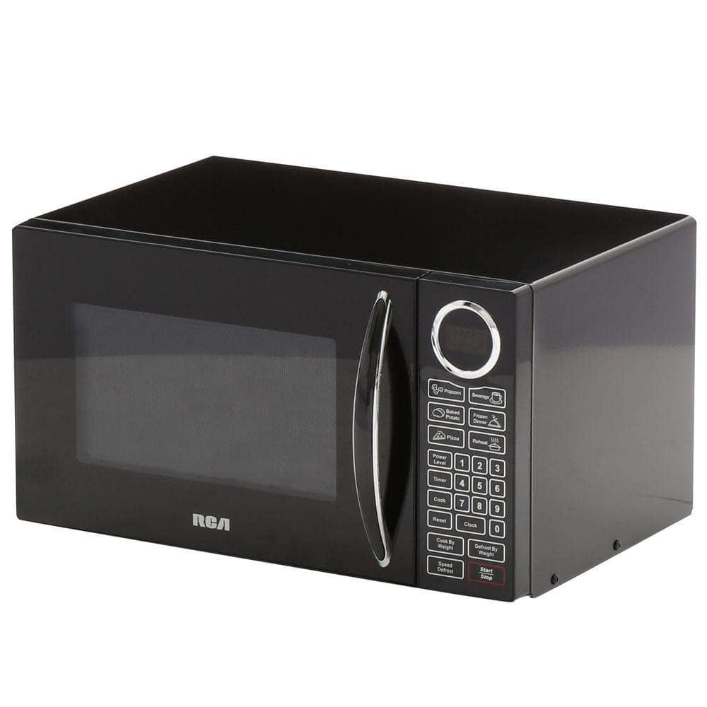 RCA 09 cu ft Countertop Microwave in Black