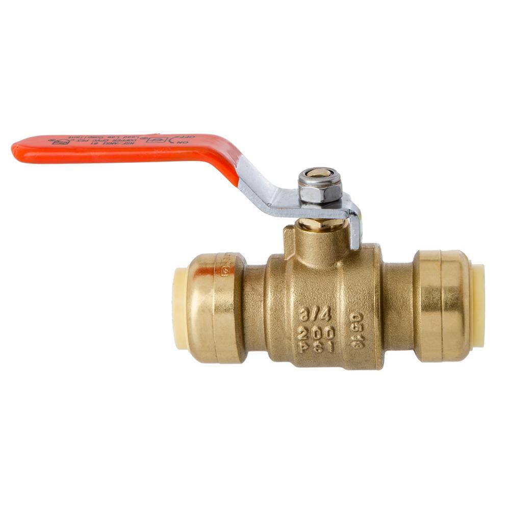 LittleWell 34 in. Brass Push- Fit Ball Valve ABPF12