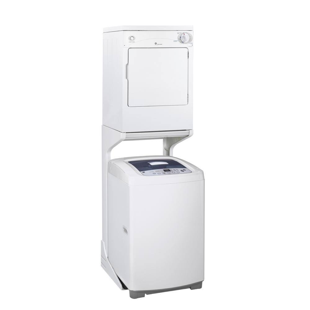 GE 3.6 cu. ft. 120- Portable Front Load Stackable Electric Dryer in White DSKP333ECWW