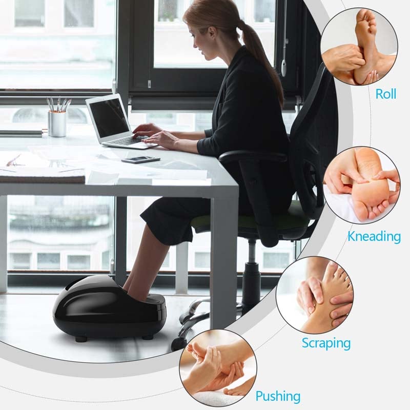 Foot Massager Machine with Heat & Remote, Shiatsu Foot Massager with Deep 3D Kneading Rolling Relieves Plantar Fasciitis