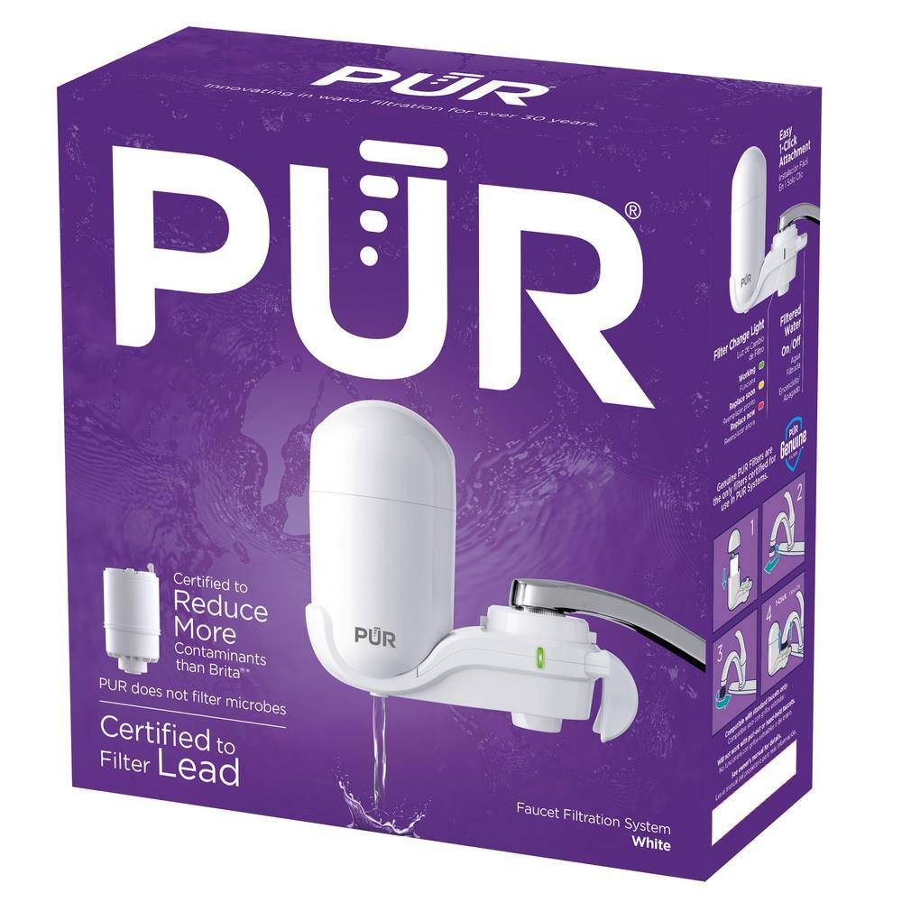 PUR Faucet Mount Filtration System White FM3333BV2