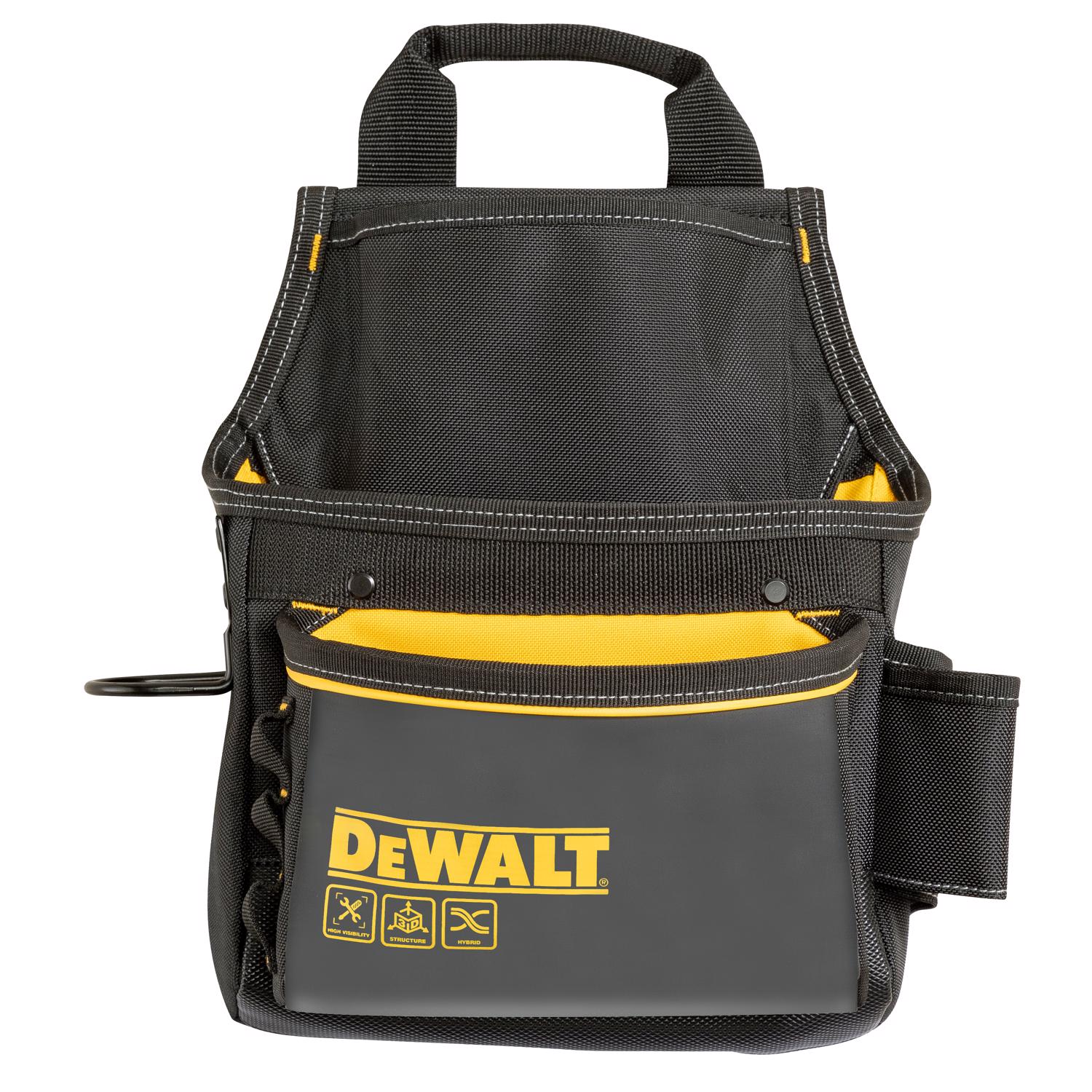 DW 12 pocket Ballistic Nylon Professional Tool Pouch Black/Yellow