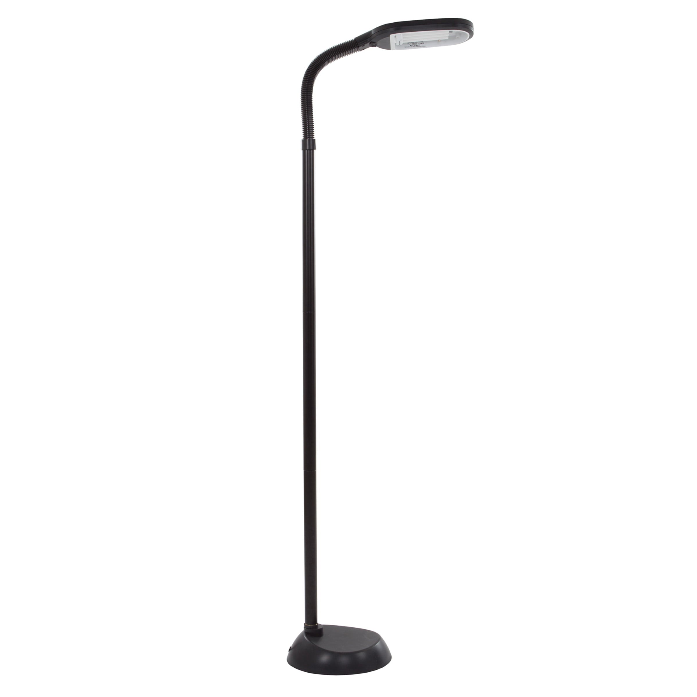 5-Foot Sunlight Floor Lamp - Adjustable LED Reading Lamp and Room Decor for Modern Living Rooms, Bedrooms, and Offices (Black) by Lavish Home