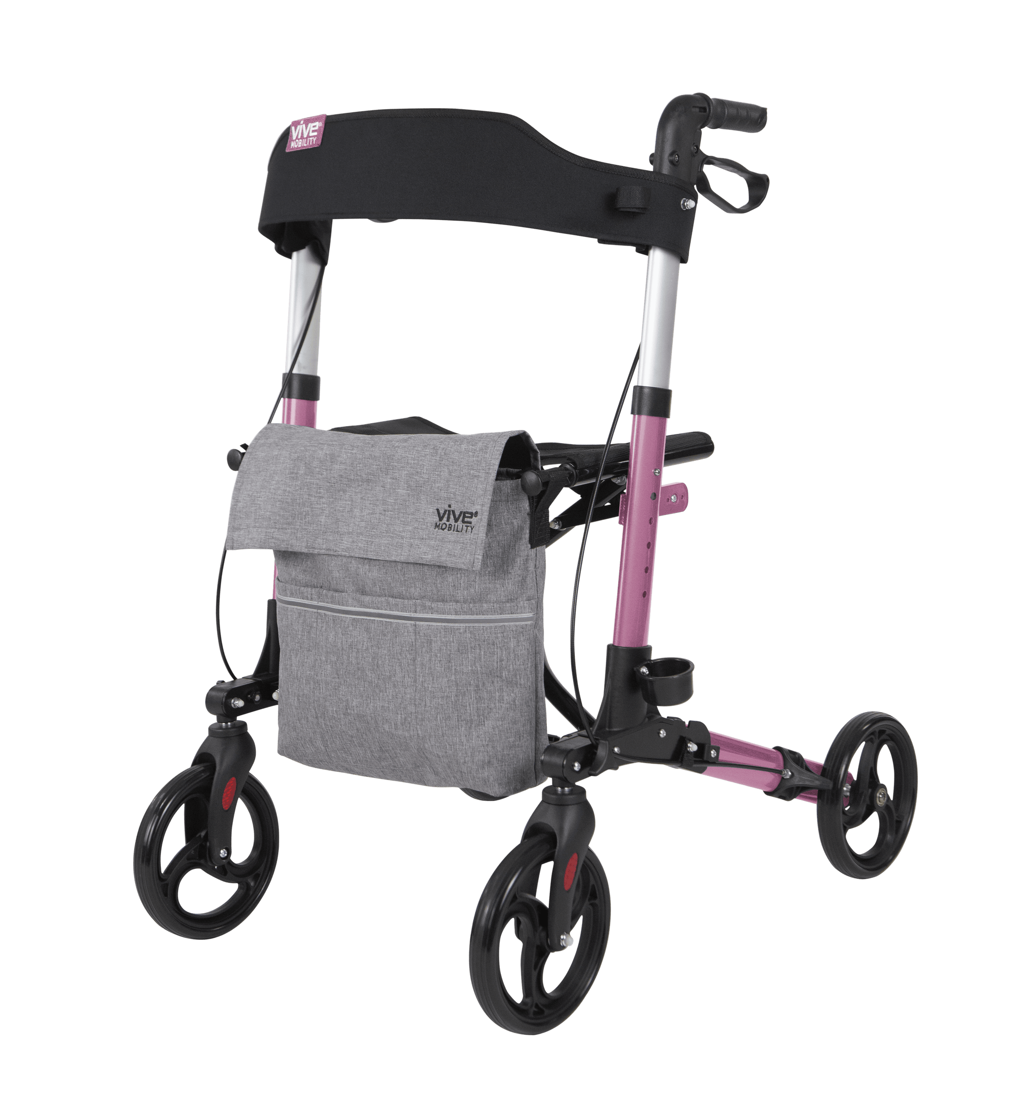 Vive Health Walker Rollator - Lightweight Foldable Walking Transport