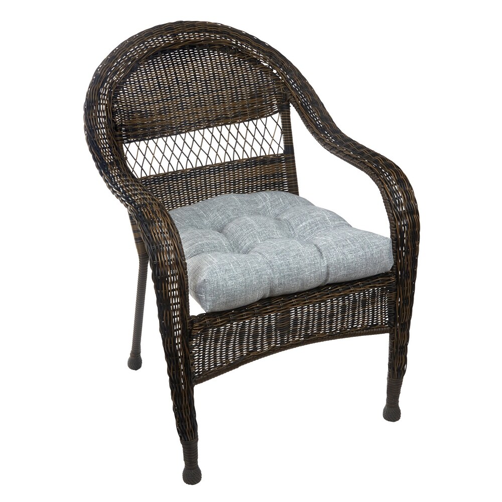 Klear Vu Wicker Solarium Indoor/Outdoor Tufted Chair Cushion Set